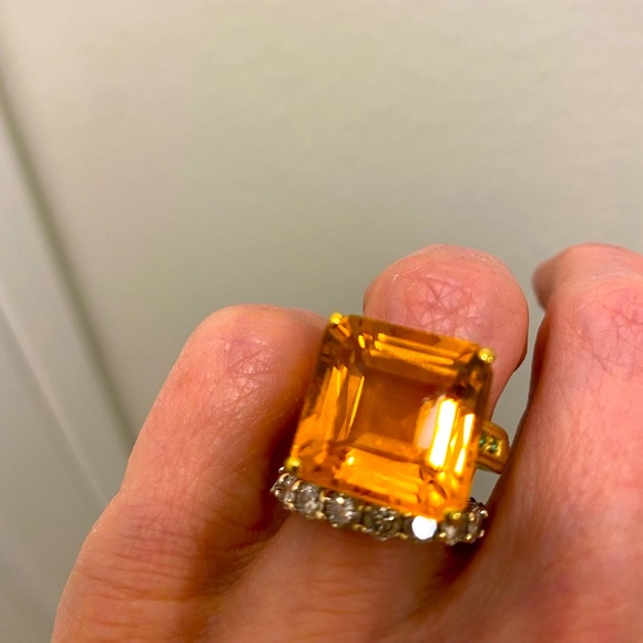NATURAL RARE YELLOW CITRINE  RING ‼️❤️ - Picture 4 of 5